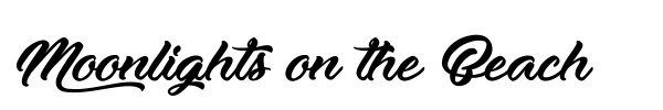 Moonlights on the Beach font preview